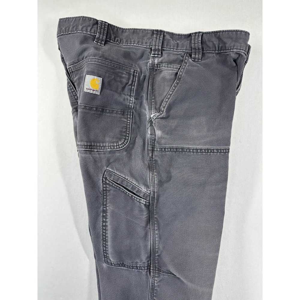 Carhartt Rugged Flex Double-Front Utility Work Pant Mens 34x34 Shadow Distressed - Picture 3 of 13